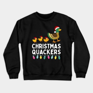 Christmas Quackers Cute Matching Christmas Family Crewneck Sweatshirt